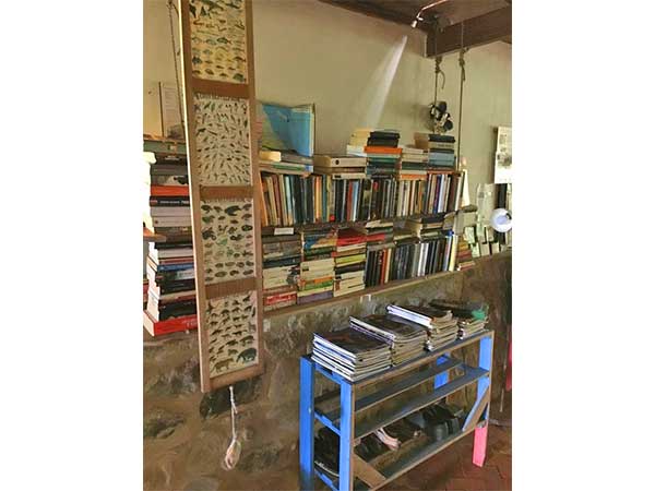 Our shared library. Take a book or magazine, leave a book or magazine! Cascada Verde, family hostel by the waterfall in Uvita, Costa Rica