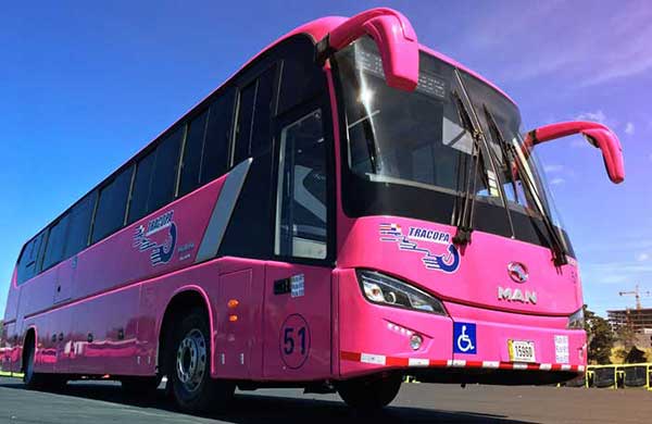 Tracopa bus in Costa Rica