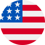 United States of American flag circle icon
